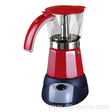 Color 6 cups Electric moka coffee maker